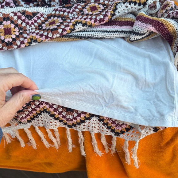 Idyllwind Colorful Knit Midi Dress granny squares burgundy pink - Picture 12 of 13